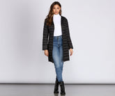 Veste longue à capuche